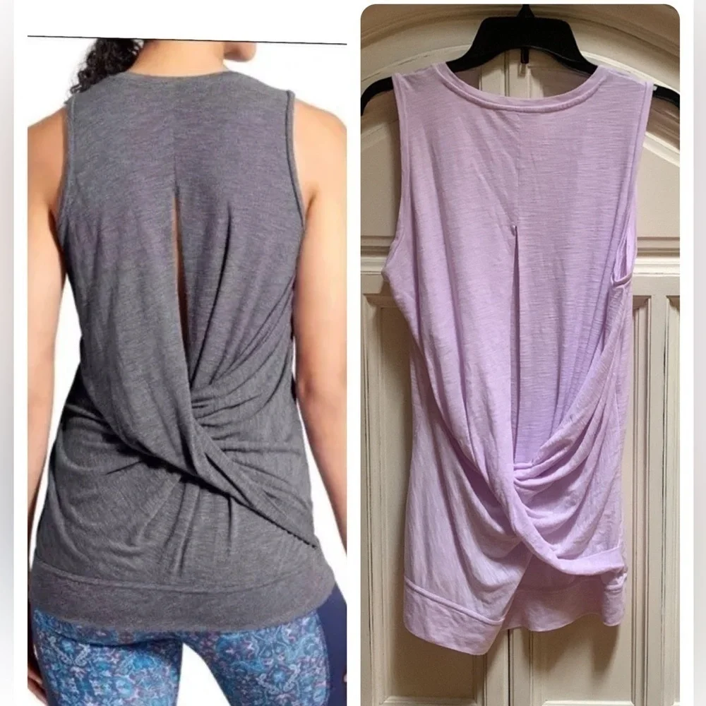 ATHLETA Siro Twist Back Tank Top Athletic Purple Size Medium - Picture 1 of 9